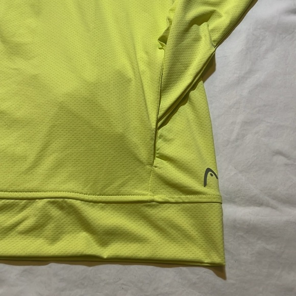 NWT HEAD Neon Yellow Green Performance Hoodie sz L - Picture 2 of 7